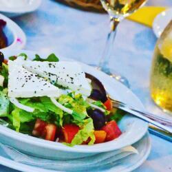 Moustakallis Tavern Village Salad Topped With Feta Cheese